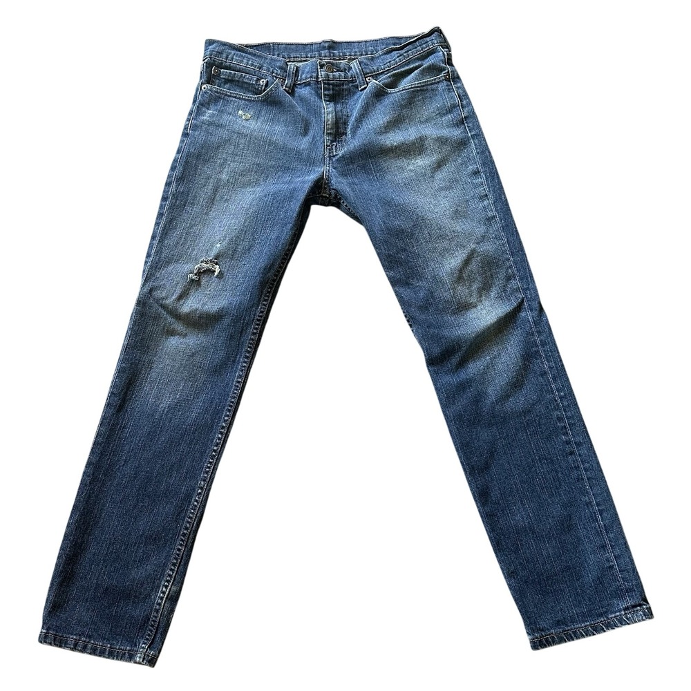Levi's 511 Jeans Men's 34x32 Blue Dark Wash Regular Fit Straight Leg Modern Flaw